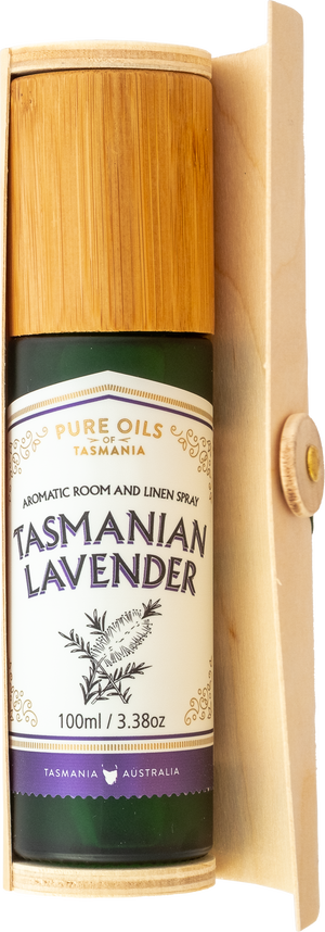 Tasmanian Lavender Room and Linen Spray (100 ml) in Bamboo Gift Box